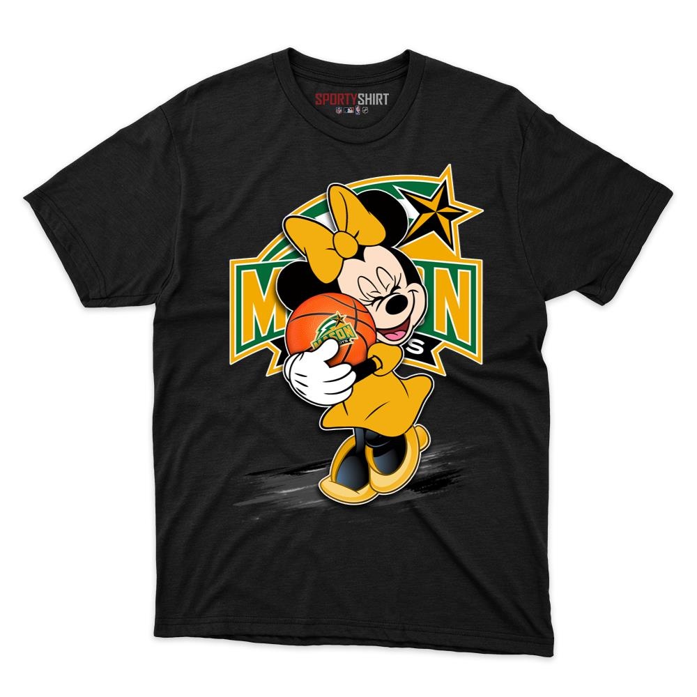 George Mason Patriots Minnie Mouse Unisex Cotton Graphic Tee, Disney Cartoon Crossover Shirt, Game Day