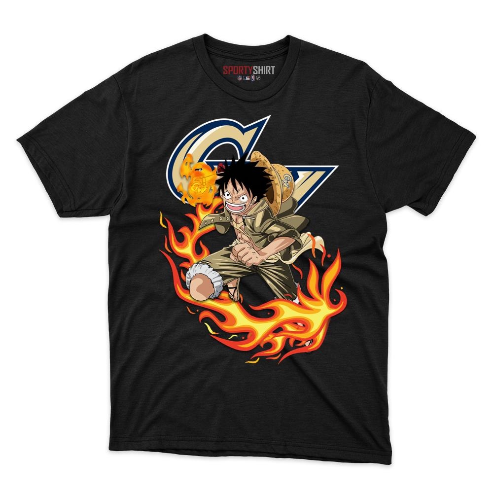 George Washington Colonials Luffy One Piece Unisex Cotton Graphic Tee, Straw Hat Pirate Anime Shirt