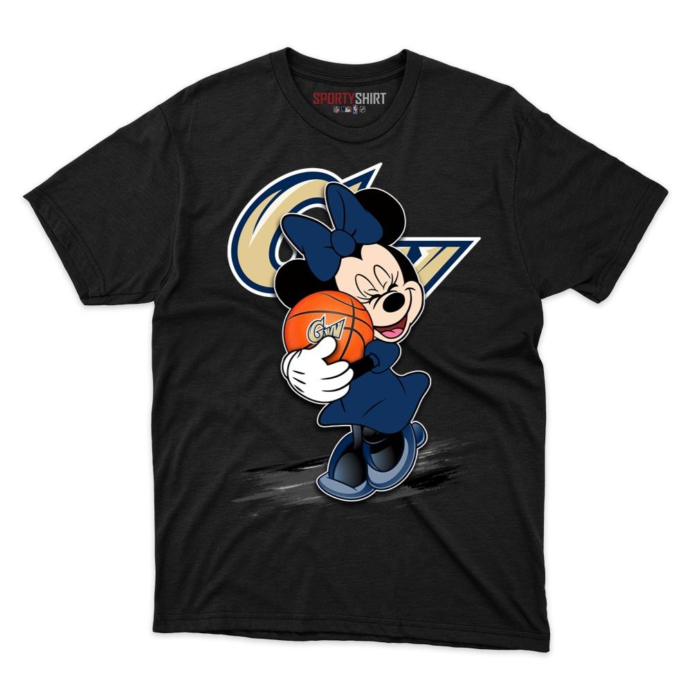 George Washington Colonials Minnie Mouse Unisex Cotton Graphic Tee, Disney Cartoon Crossover Shirt