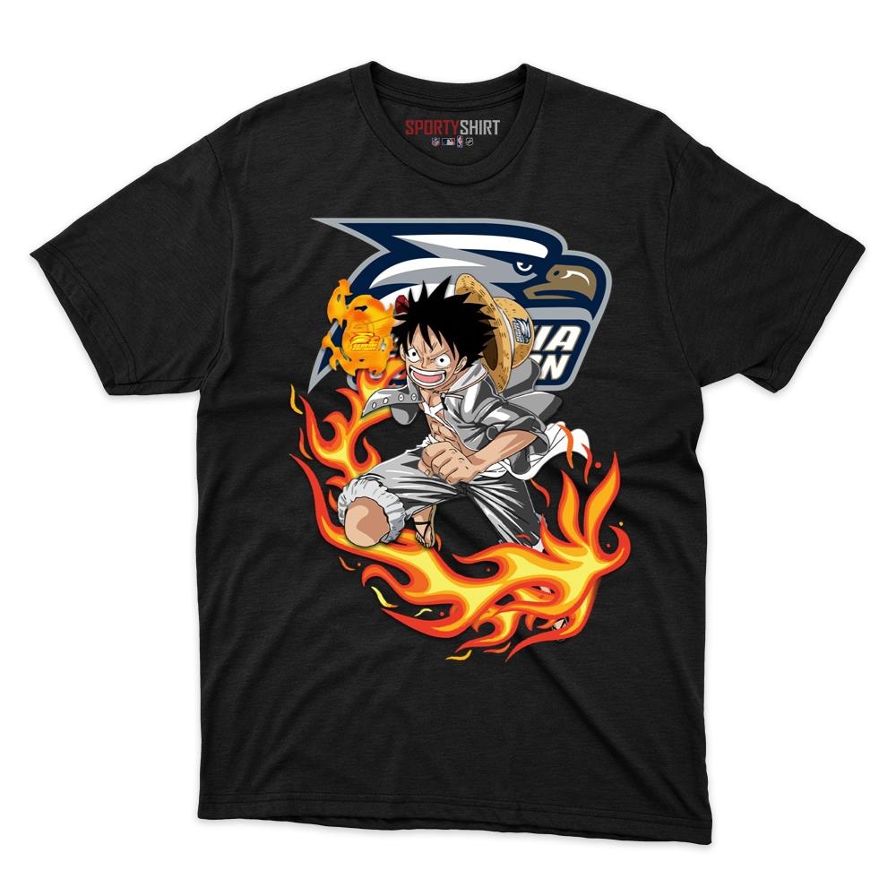 Georgia Southern Eagles Luffy One Piece Unisex Cotton Graphic Tee, Straw Hat Pirate Anime Shirt, Game Day