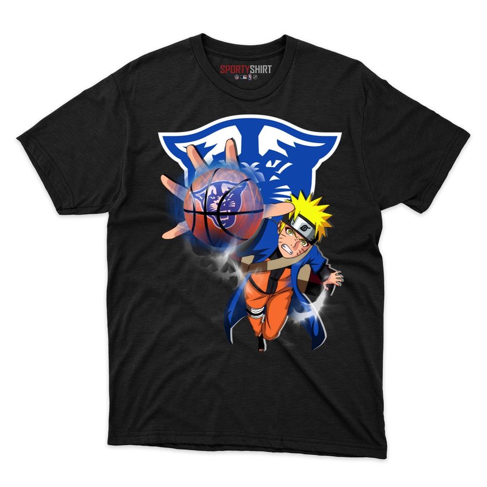 Georgia State Panthers Naruto Ninja Unisex Cotton Graphic Tee, Hidden Leaf Anime Crossover Shirt, Game Day