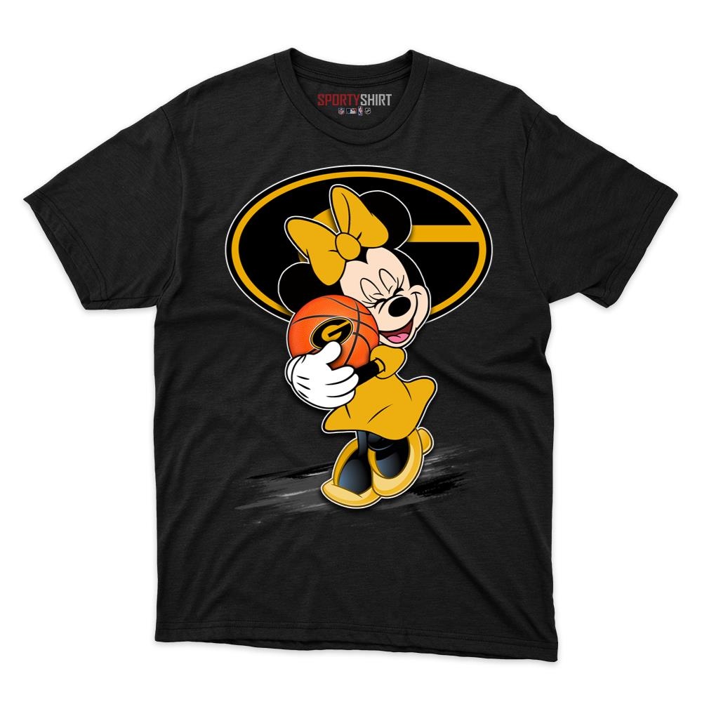 Grambling State Tigers Minnie Mouse Unisex Cotton Graphic Tee, Disney Cartoon Crossover Shirt, Game Day