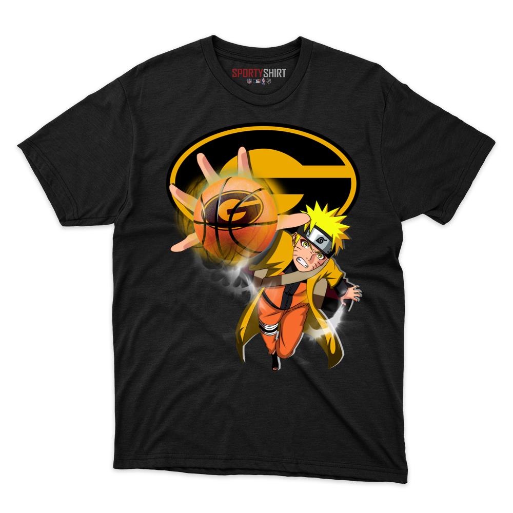 Grambling State Tigers Naruto Ninja Unisex Cotton Graphic Tee, Konoha Anime Crossover Shirt, Game Day Gift