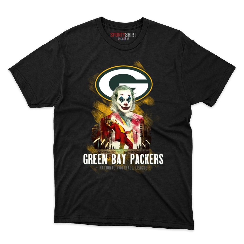 Green Bay Packers Put On A Happy Face Joker Unisex Cotton Graphic Tee, Funny Fan Shirt for Game Day