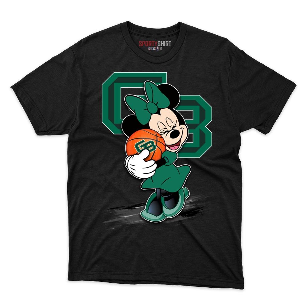Green Bay Phoenix Minnie Mouse Unisex Cotton Graphic Tee, Disney Cartoon Crossover Shirt, Game Day Fan Gift
