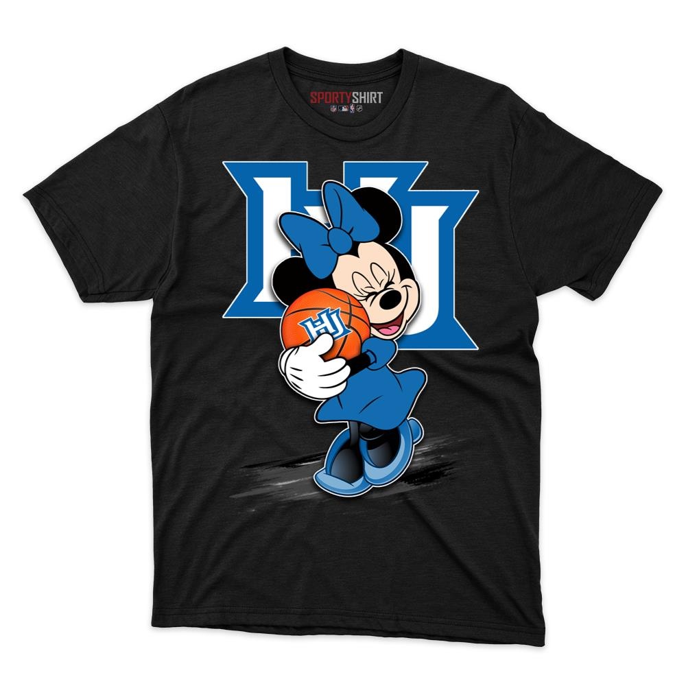 Hampton Pirates Minnie Mouse Unisex Cotton Graphic Tee, Disney Cartoon Crossover Shirt, Game Day Fan Gift