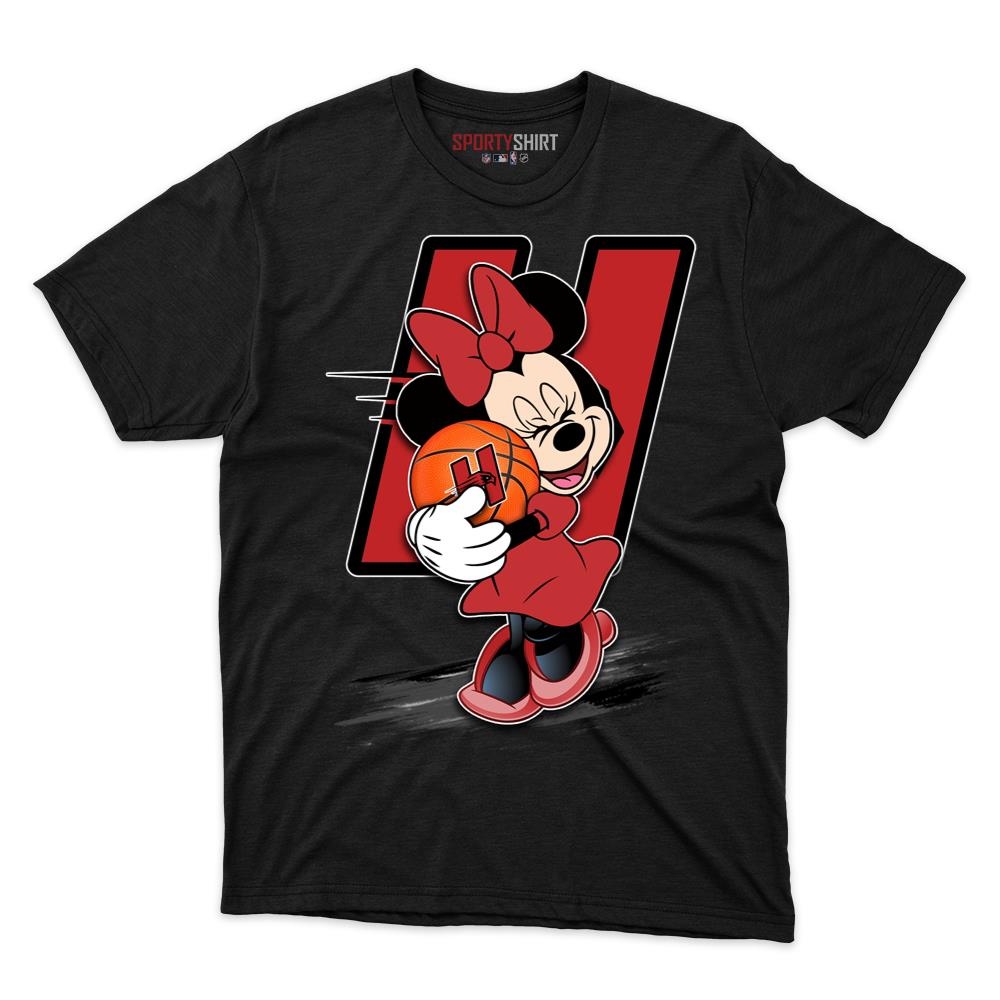 Hartford Hawks Minnie Mouse Unisex Cotton Graphic Tee, Disney Cartoon Crossover Shirt, Game Day Fan Gift