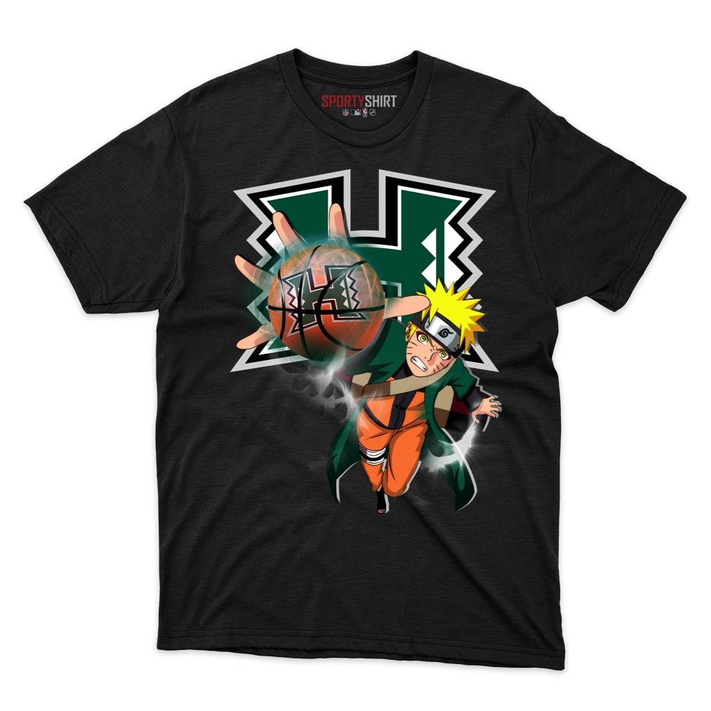 Hawaii Rainbow Warriors Naruto Shinobi Unisex Cotton Graphic Tee, Konoha Ninja Crossover Shirt, Game Day