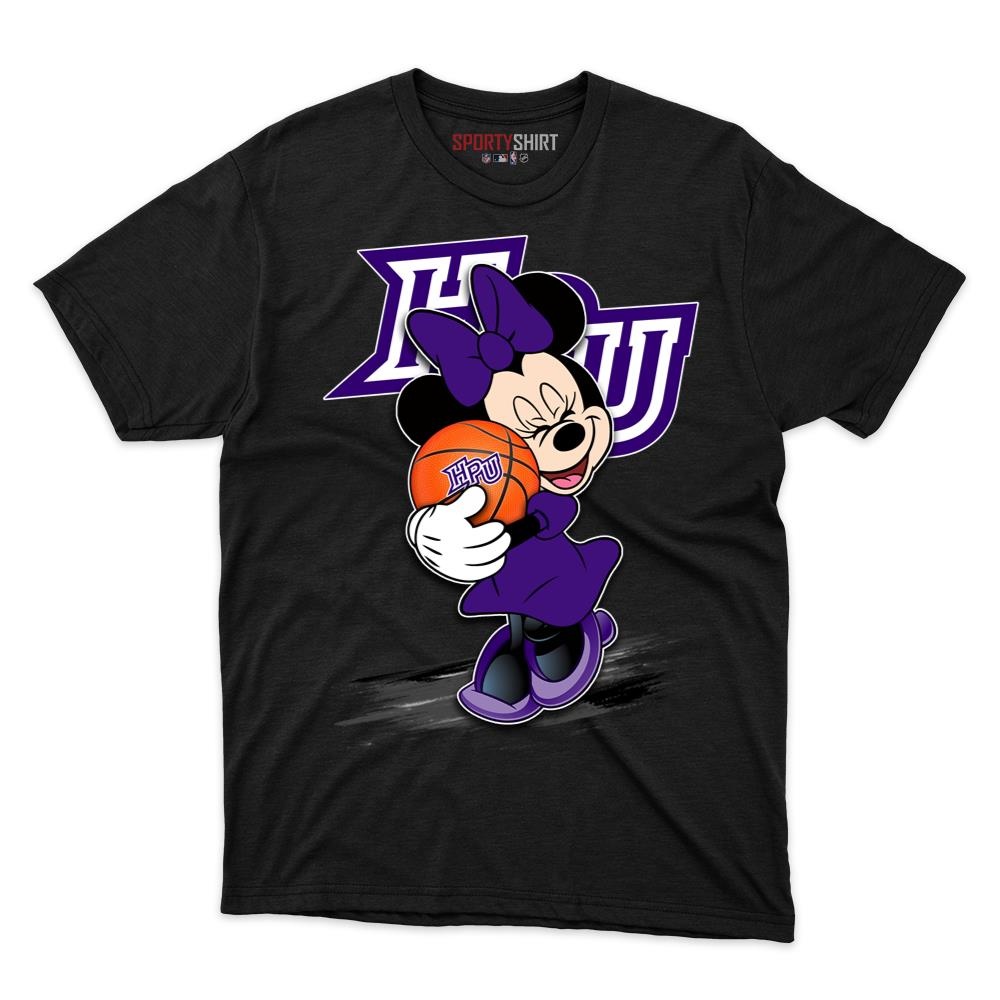 High Point Panthers Minnie Mouse Unisex Cotton Graphic Tee, Disney Cartoon Crossover Shirt, Game Day Gift