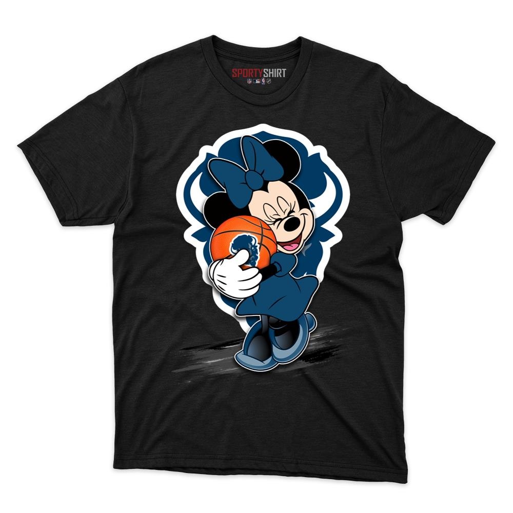 Howard Bison Minnie Mouse Unisex Cotton Graphic Tee, Disney Cartoon Crossover Fan Game Day Shirt