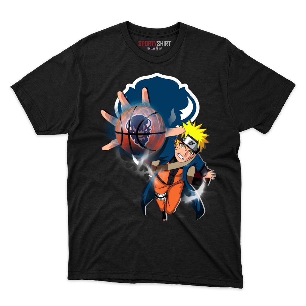 Howard Bison Naruto Uzumaki Unisex Cotton Graphic Tee, Anime Ninja Crossover Fan Game Day Shirt