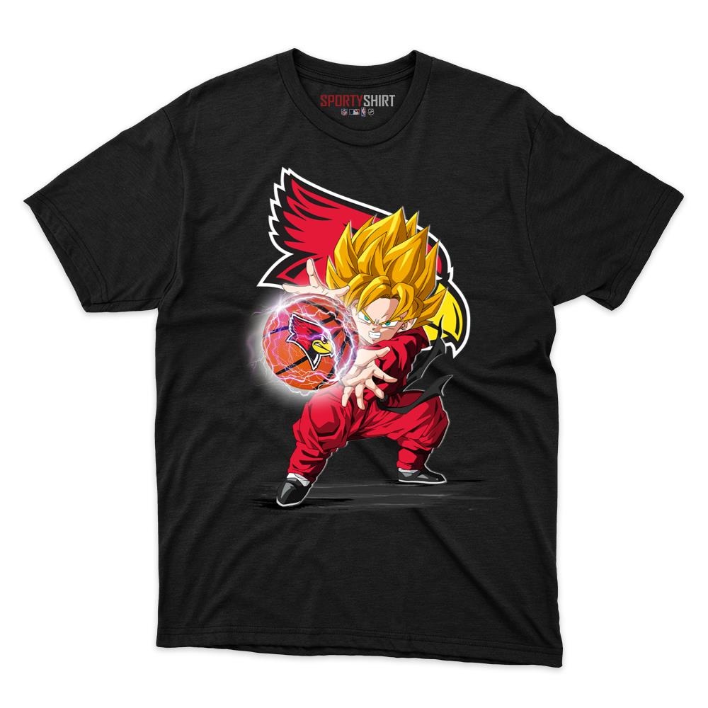 Illinois State Redbirds Goku Dragon Ball Z Unisex Cotton Graphic Tee, Anime Fan Game Day Shirt
