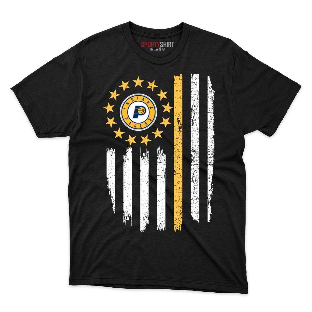 Indiana Pacers Betsy Ross Flag Unisex Cotton Graphic Tee, Patriotic USA Fan Game Day Shirt