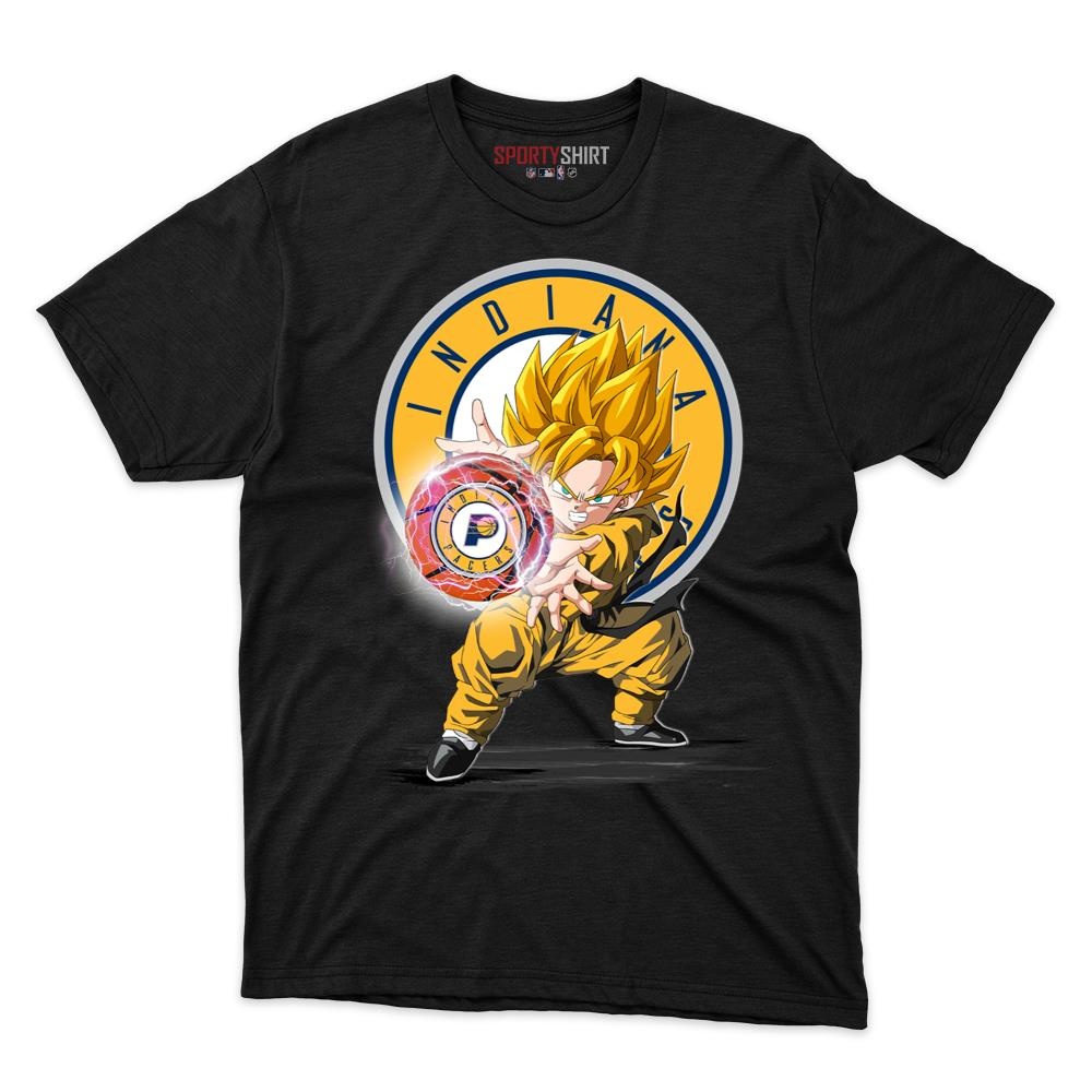 Indiana Pacers Goku Dragon Ball Z Unisex Cotton Graphic Tee, Anime Crossover Fan Game Day Shirt