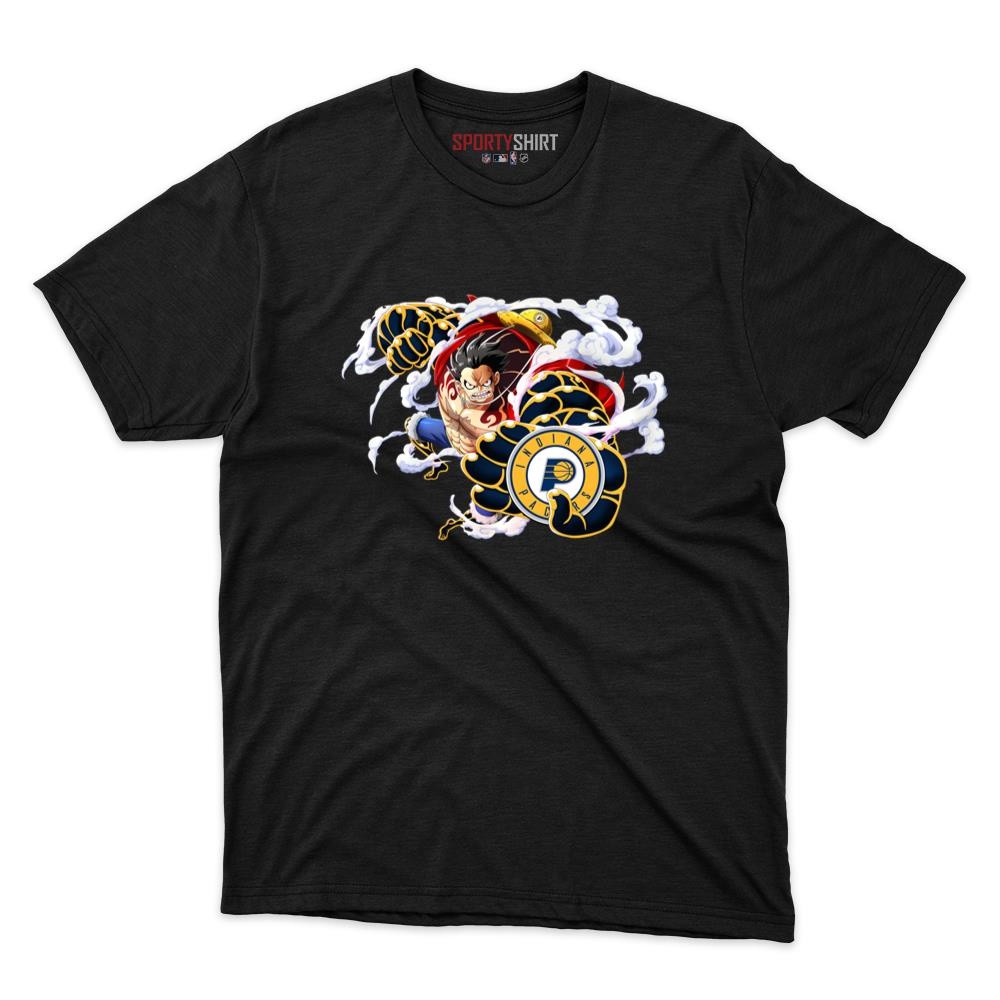 Indiana Pacers Monkey D Luffy Gear Five One Piece Unisex Cotton Tee, Anime Pirate Fan Game Day Shirt