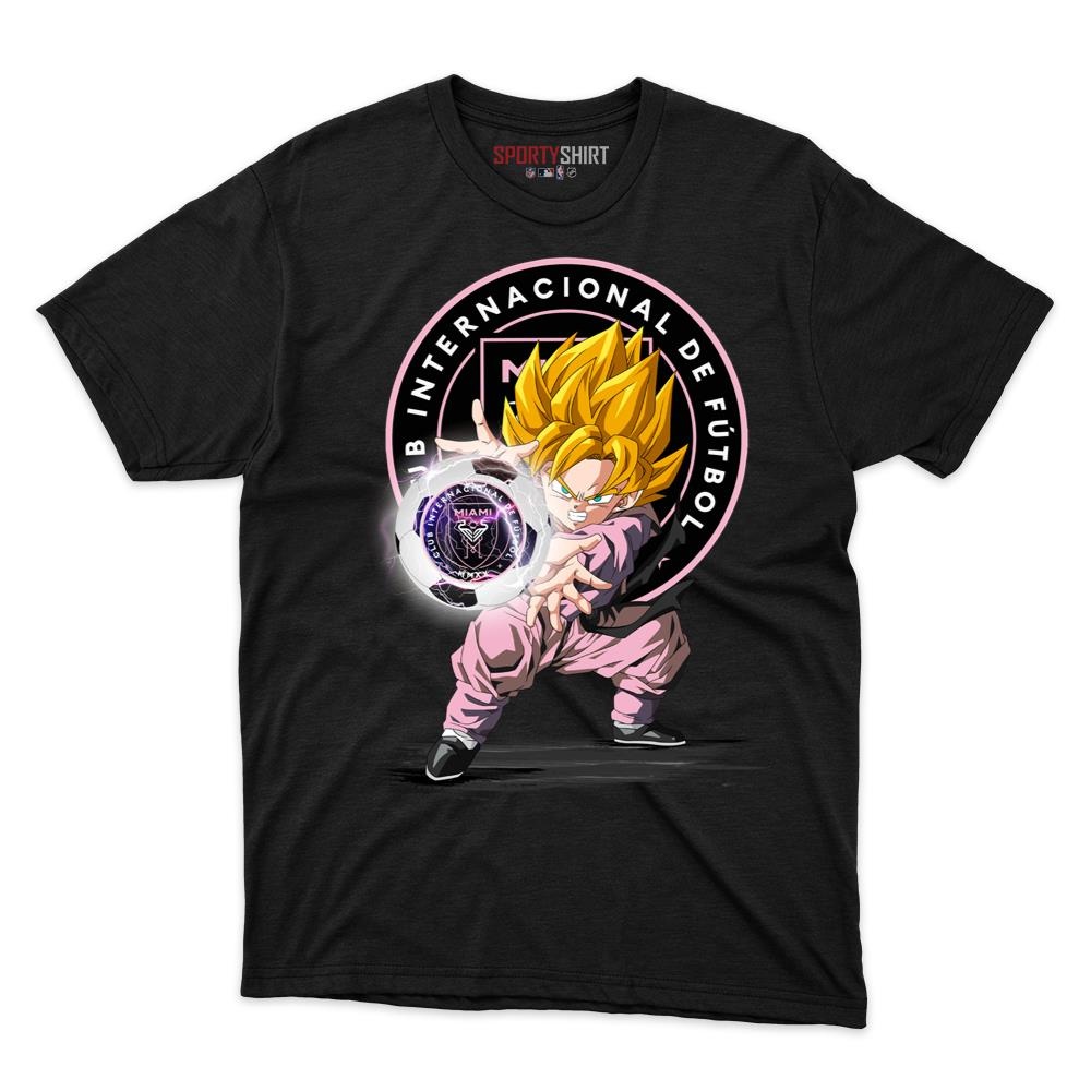 Inter Miami CF MLS Goku Dragon Ball Z Unisex Shirt, Anime Crossover Cotton Graphic Tee, Game Day Fan Gift