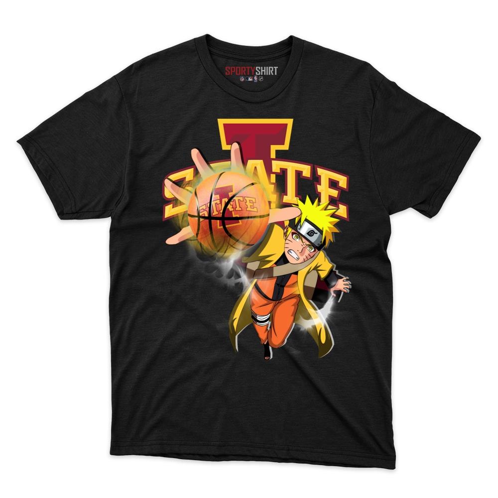 Iowa State Cyclones Naruto Uzumaki Ninja Unisex Shirt, Anime Crossover Cotton Graphic Tee, Game Day Fan Gift