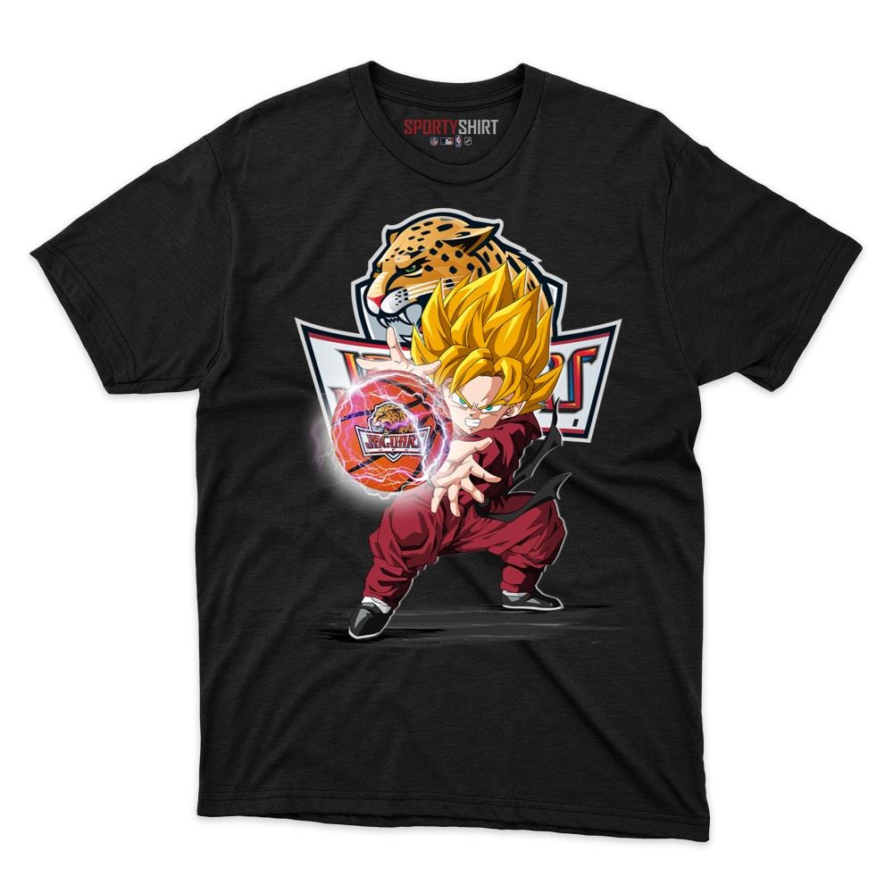 IUPUI Jaguars Goku Dragon Ball Z Unisex Cotton Graphic Tee, Anime Crossover Fan Game Day Shirt