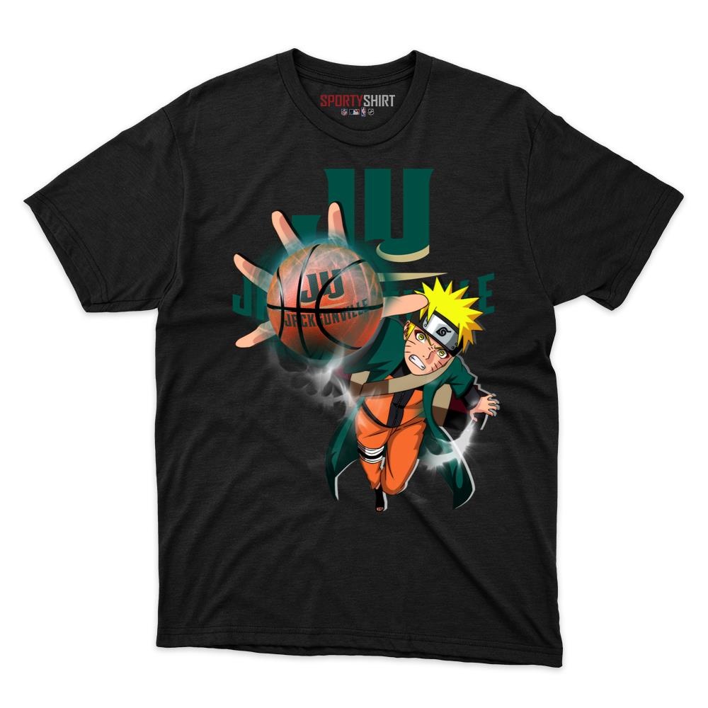 Jacksonville Dolphins Naruto Uzumaki Ninja Unisex Shirt, Anime Crossover Cotton Graphic Tee, Game Day Fan Gift