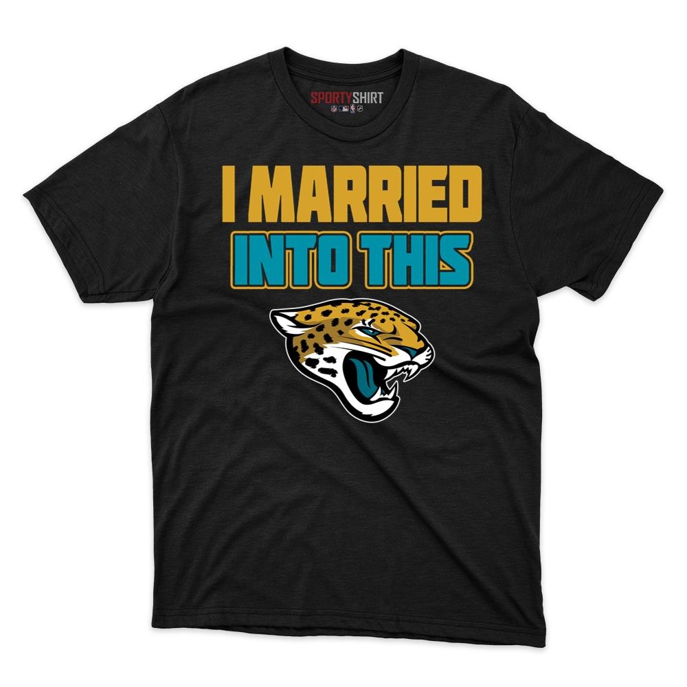 Jacksonville Jaguars I Married Into This Unisex Shirt, Funny In-Law Fan Cotton Graphic Tee, Game Day Gift