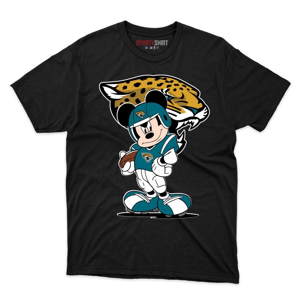 Jacksonville Jaguars Mickey Mouse Player Unisex Shirt, Disney Cartoon Cotton Graphic Tee, Game Day Fan Gift