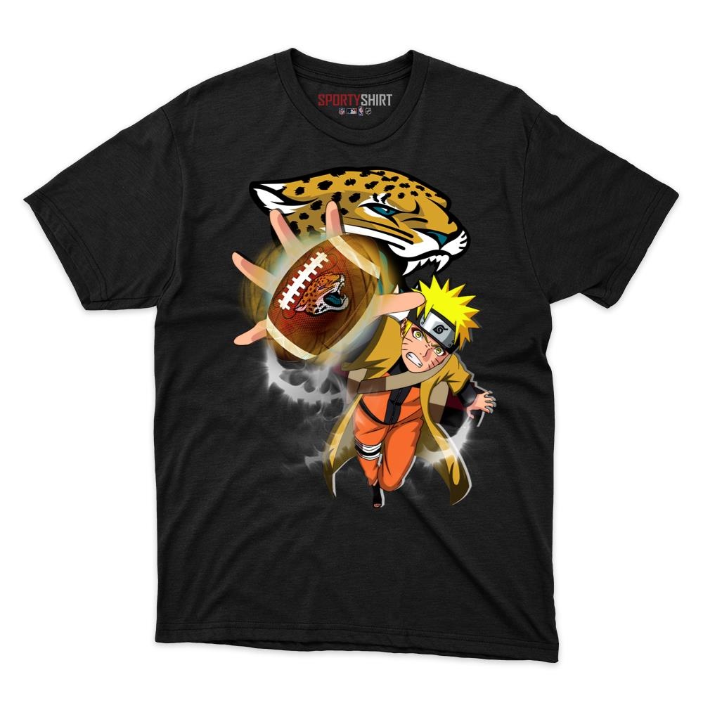 Jacksonville Jaguars Naruto Uzumaki Ninja Unisex Shirt, Anime Crossover Cotton Graphic Tee, Game Day Fan Gift