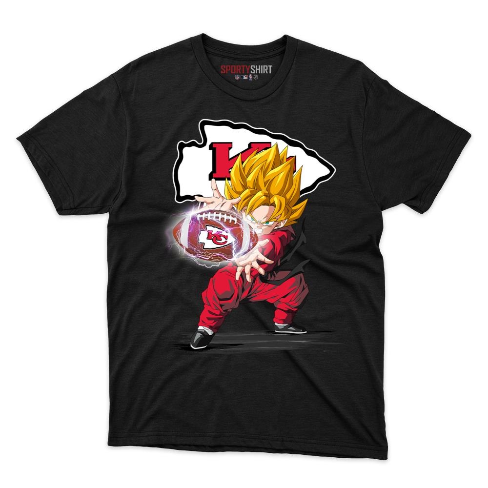 Kansas City Chiefs Goku Dragon Ball Z Unisex Shirt, Anime Crossover Cotton Graphic Tee, Game Day Fan Gift
