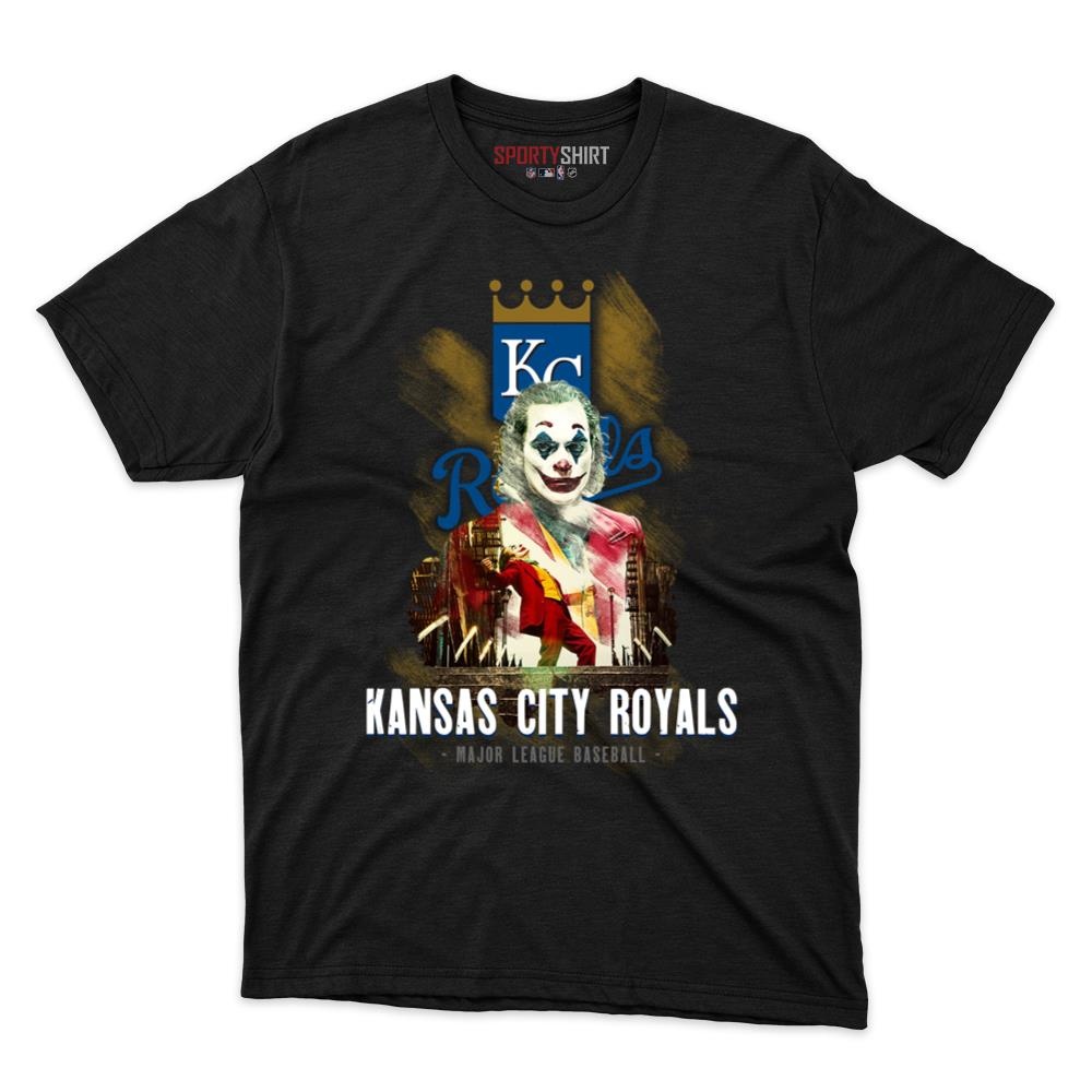 Kansas City Royals Put On A Happy Face Joker Unisex Shirt, Funny Villain Cotton Graphic Tee, Game Day Gift