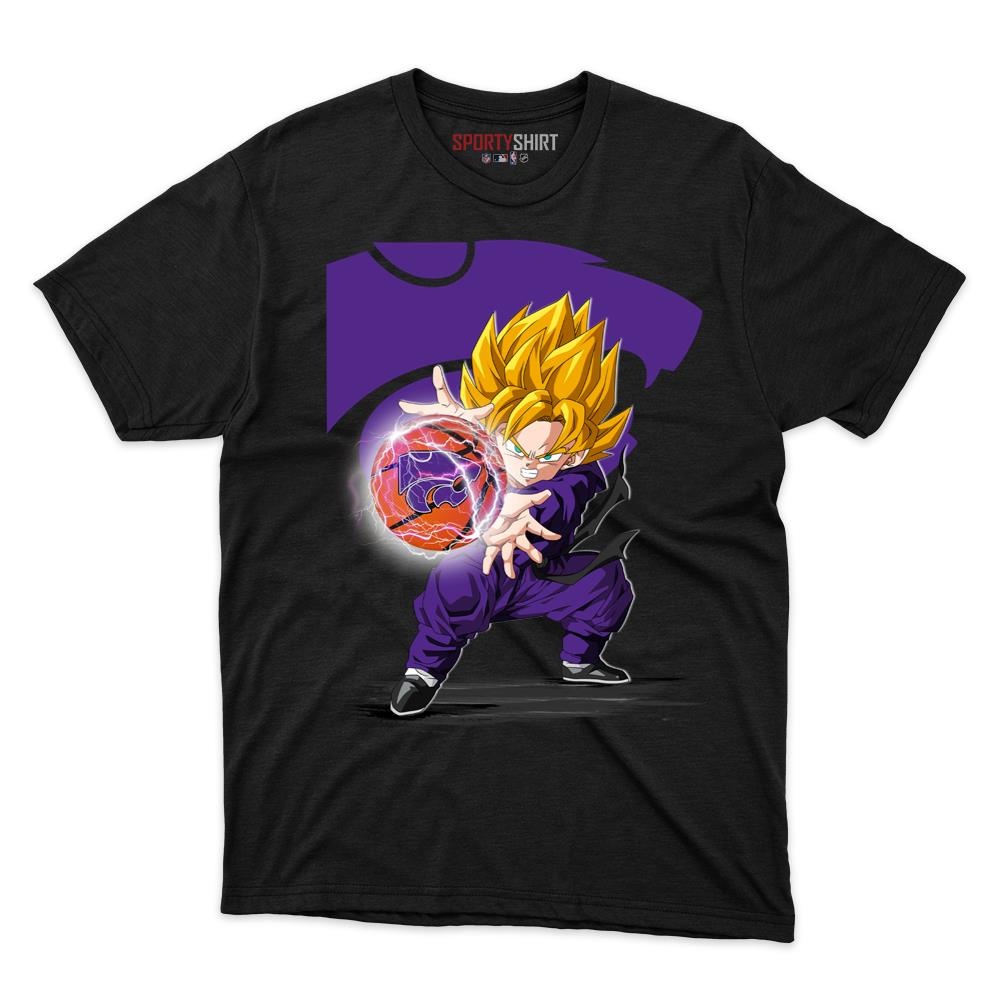 Kansas State Wildcats Goku Dragon Ball Z Unisex Shirt, Anime Crossover Cotton Graphic Tee, Game Day Fan Gift