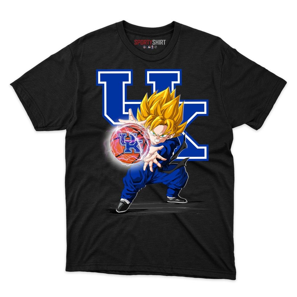 Kentucky Wildcats Goku Dragon Ball Z Unisex Shirt, Anime Crossover Cotton Graphic Tee, Game Day Fan Gift