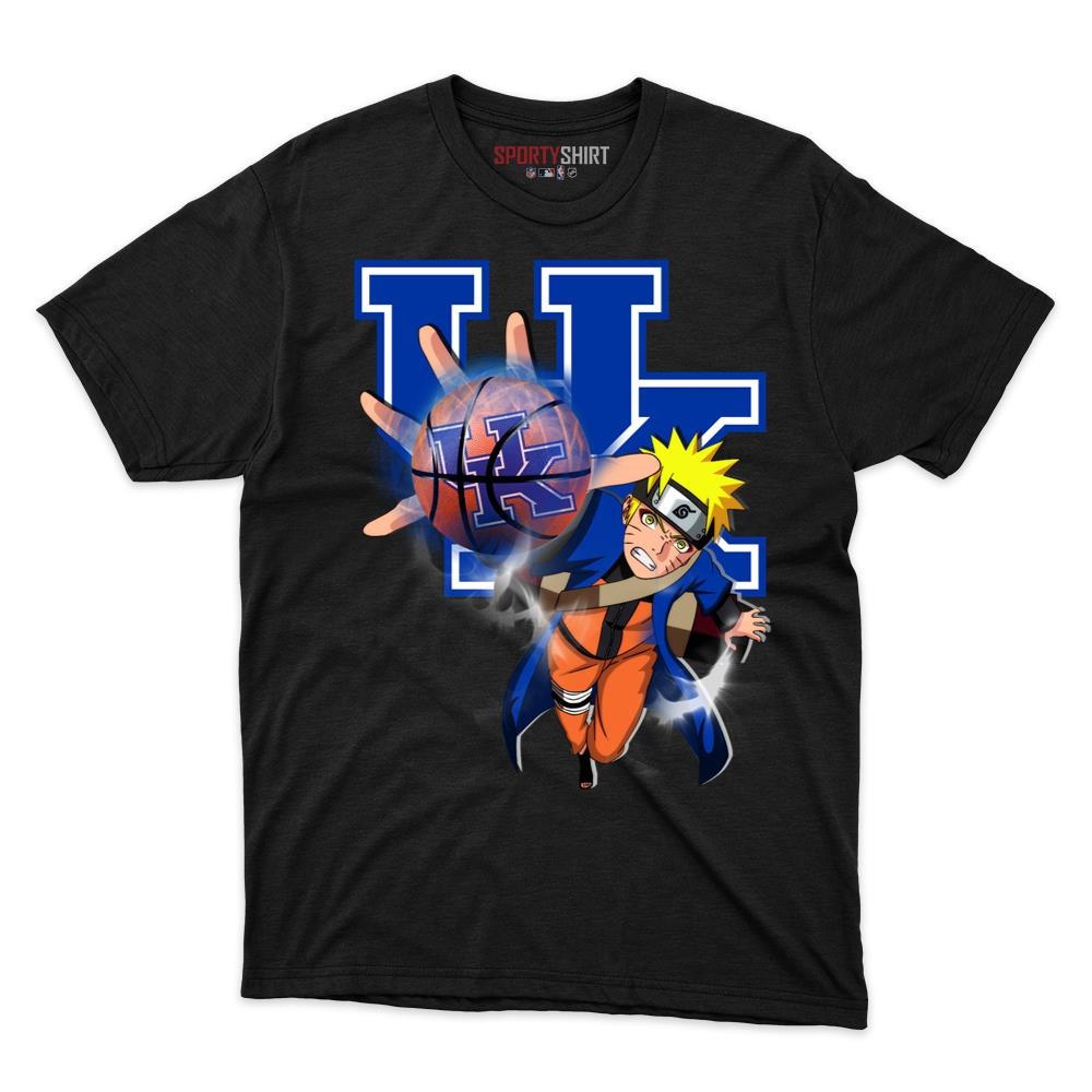 Kentucky Wildcats Naruto Uzumaki Ninja Unisex Shirt, Anime Crossover Cotton Graphic Tee, Game Day Fan Gift