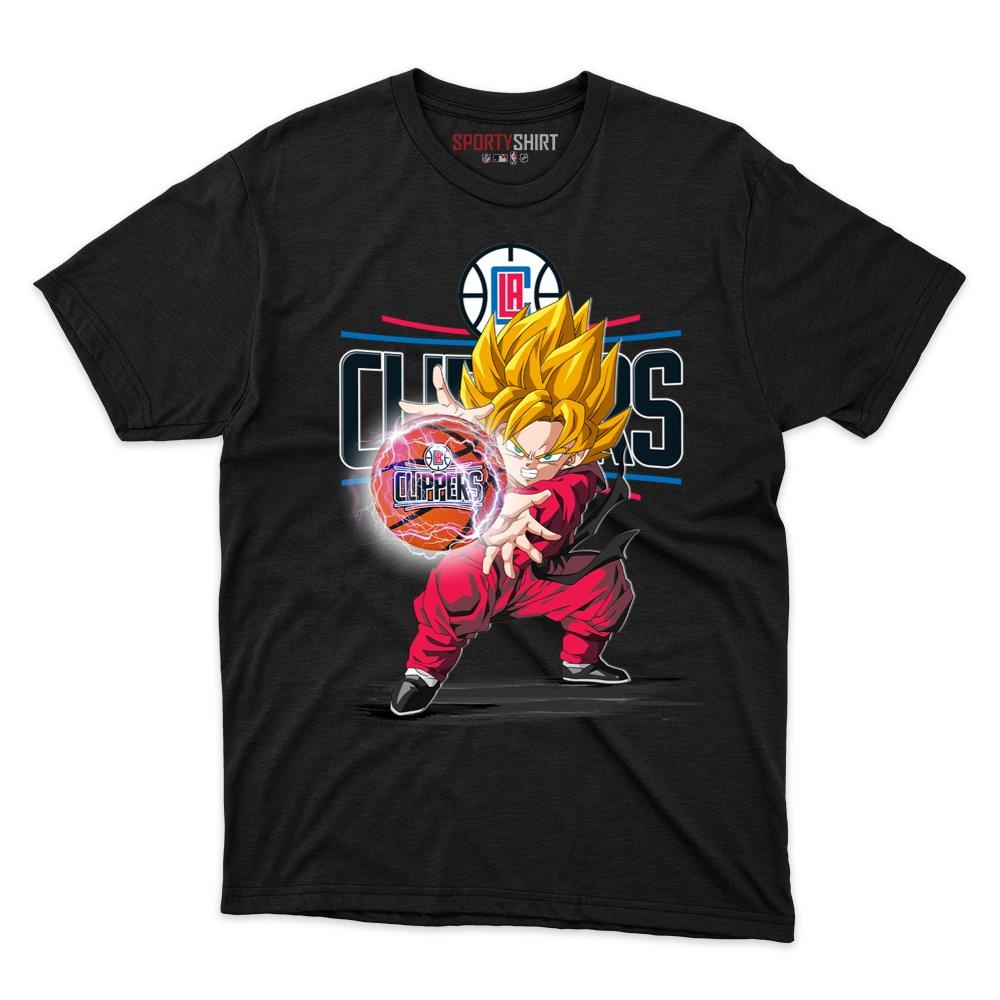 LA Clippers Goku Dragon Ball Z Unisex Shirt, Anime Crossover Cotton Graphic Tee, Game Day Fan Gift
