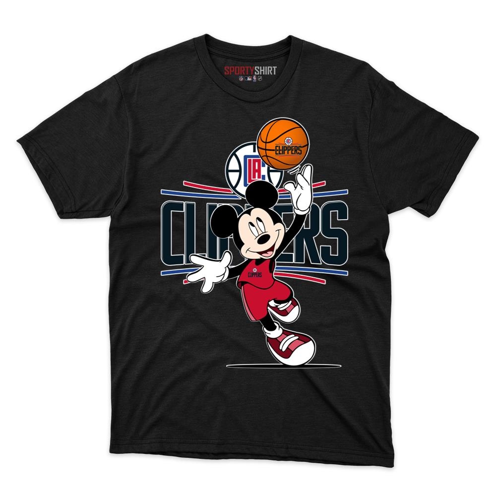 LA Clippers Mickey Mouse Player Unisex Shirt, Disney Cartoon Cotton Graphic Tee, Game Day Fan Gift
