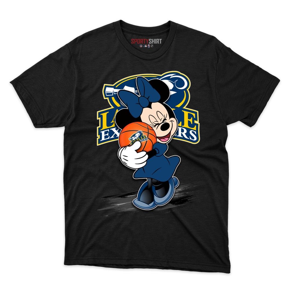 La Salle Explorers Minnie Mouse Disney Cartoon Unisex Cotton Graphic Tee, Fan Shirt for Game Day