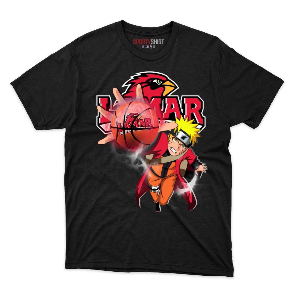 Lamar Cardinals Naruto Uzumaki Ninja Anime Unisex Cotton Graphic Tee, Fan Shirt for Game Day