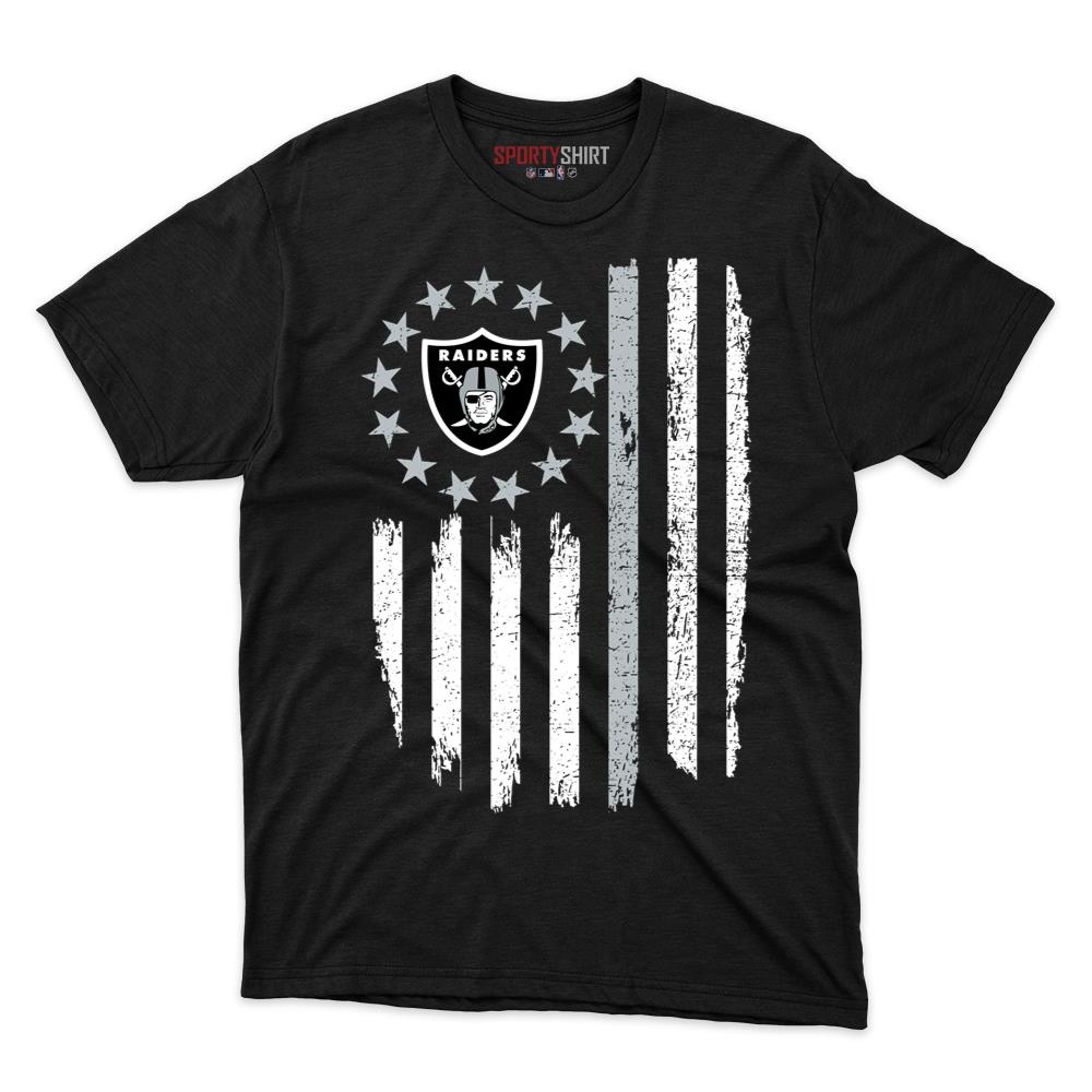 Las Vegas Raiders Betsy Ross Flag Patriotic Unisex Cotton Graphic Tee, Fan Shirt for Game Day