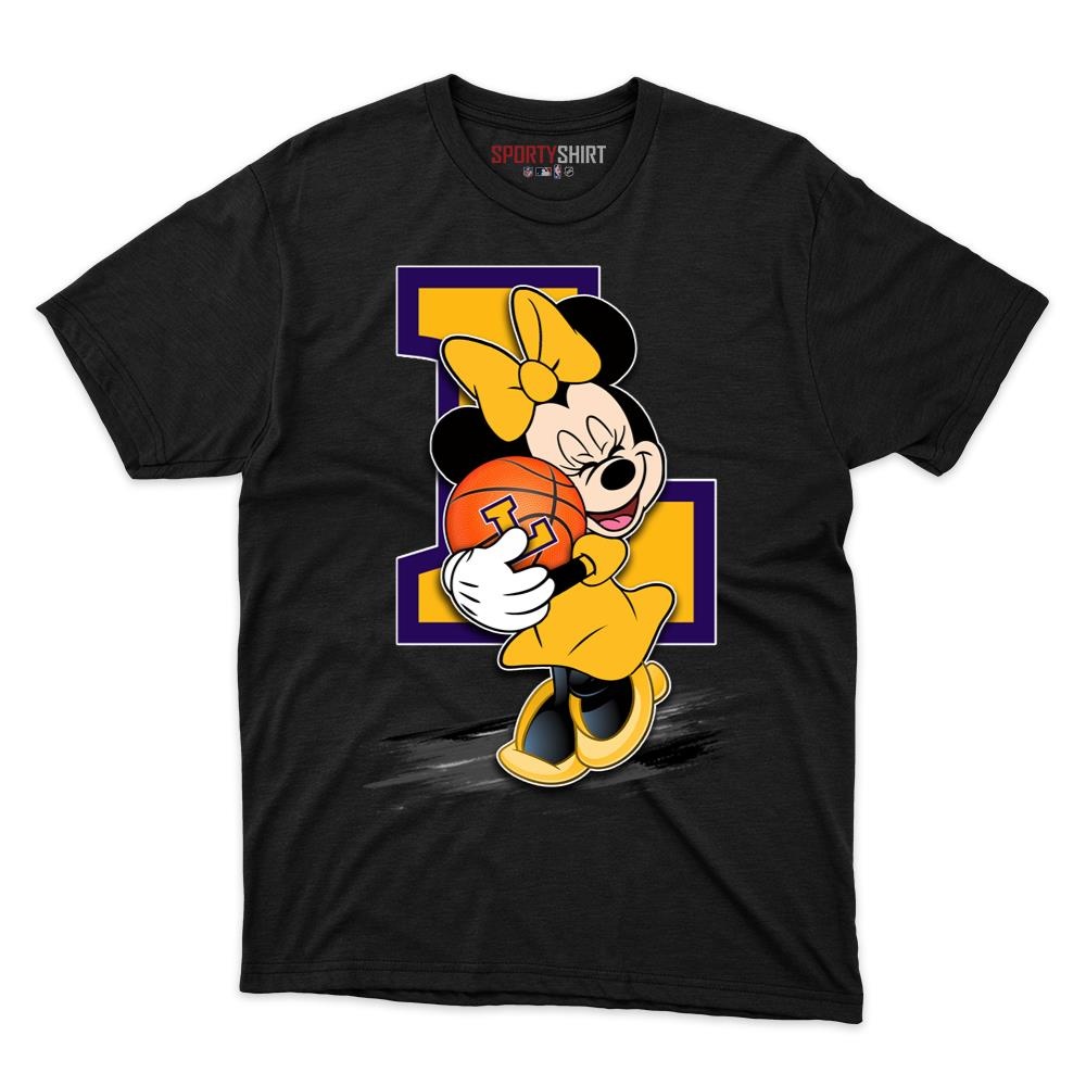Lipscomb Bisons Minnie Mouse Disney Cartoon Unisex Cotton Graphic Tee, Fan Shirt for Game Day