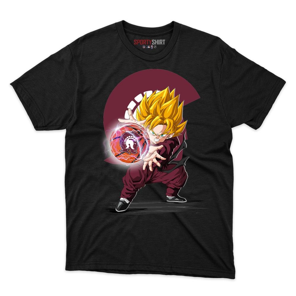 Little Rock Trojans Goku Dragon Ball Z Anime Unisex Cotton Graphic Tee, Fan Shirt for Game Day