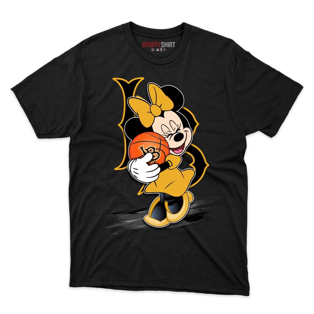 Long Beach State 49ers Minnie Mouse Disney Cartoon Unisex Cotton Graphic Tee, Fan Shirt for Game Day