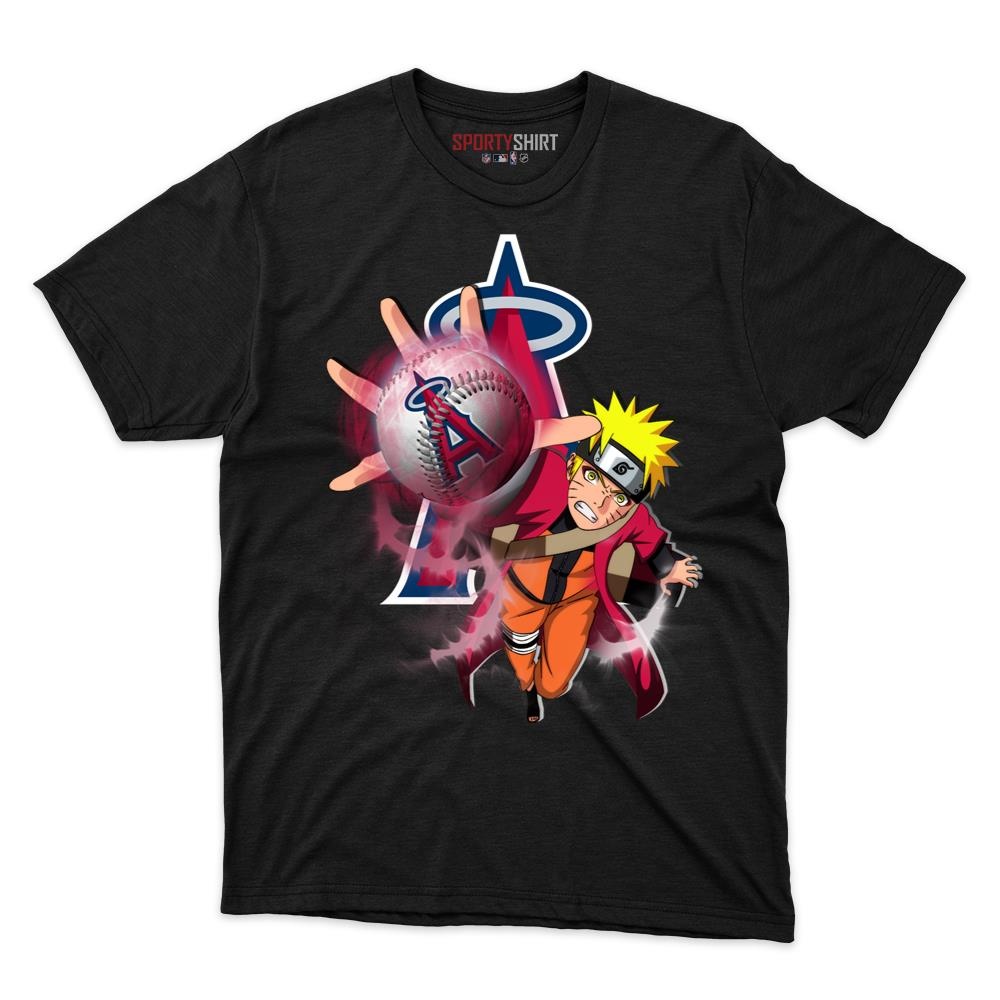 Los Angeles Angels Naruto Uzumaki Ninja Anime Unisex Cotton Graphic Tee, Fan Shirt for Game Day
