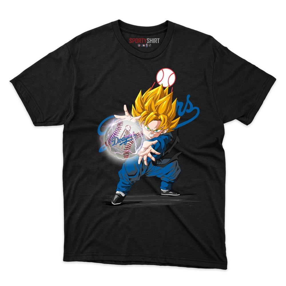 Los Angeles Dodgers Goku Dragon Ball Z Anime Unisex Cotton Graphic Tee, Fan Shirt for Game Day