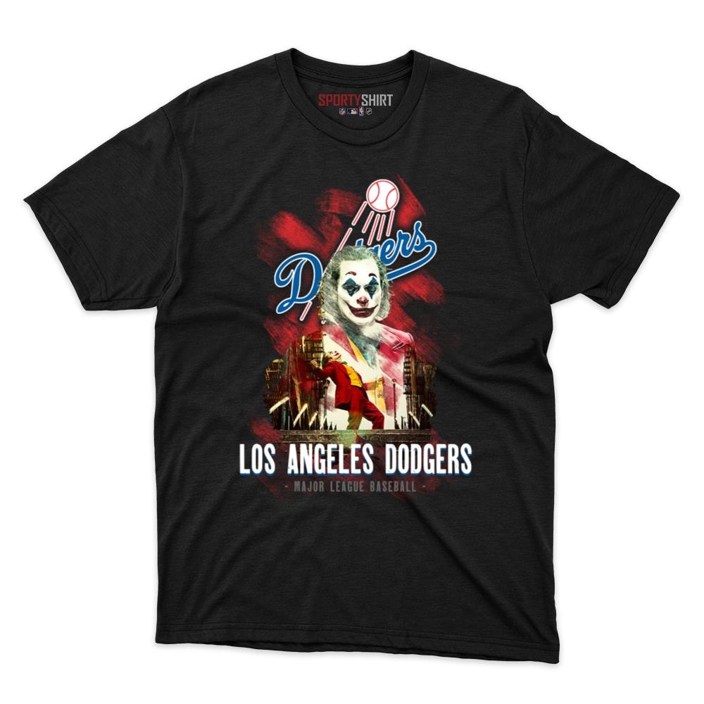 Los Angeles Dodgers Put On A Happy Face Joker Unisex Cotton Graphic Tee, Funny Fan Shirt for Game Day