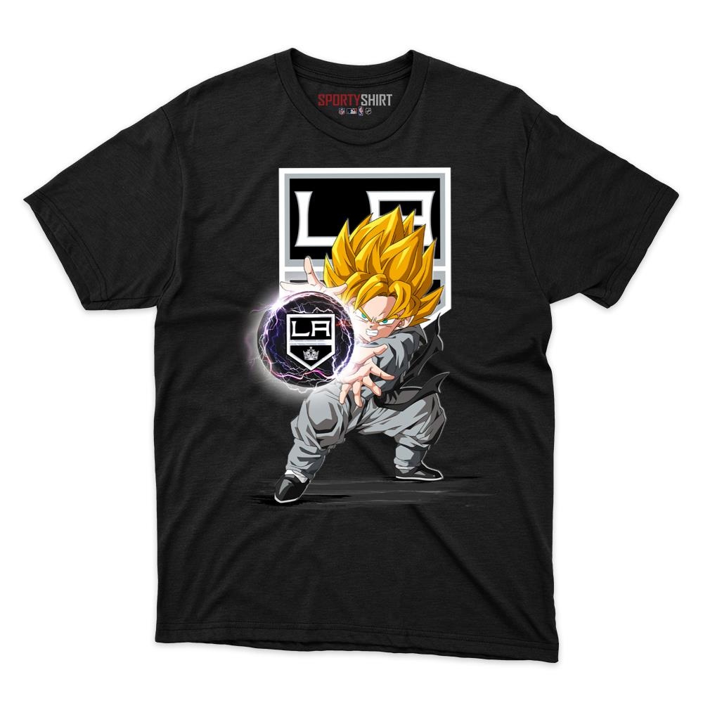 Los Angeles Kings Goku Dragon Ball Z Anime Unisex Cotton Graphic Tee, Fan Shirt for Game Day