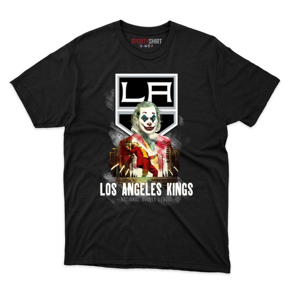 Los Angeles Kings Put On A Happy Face Joker Unisex Cotton Graphic Tee, Funny Fan Shirt for Game Day