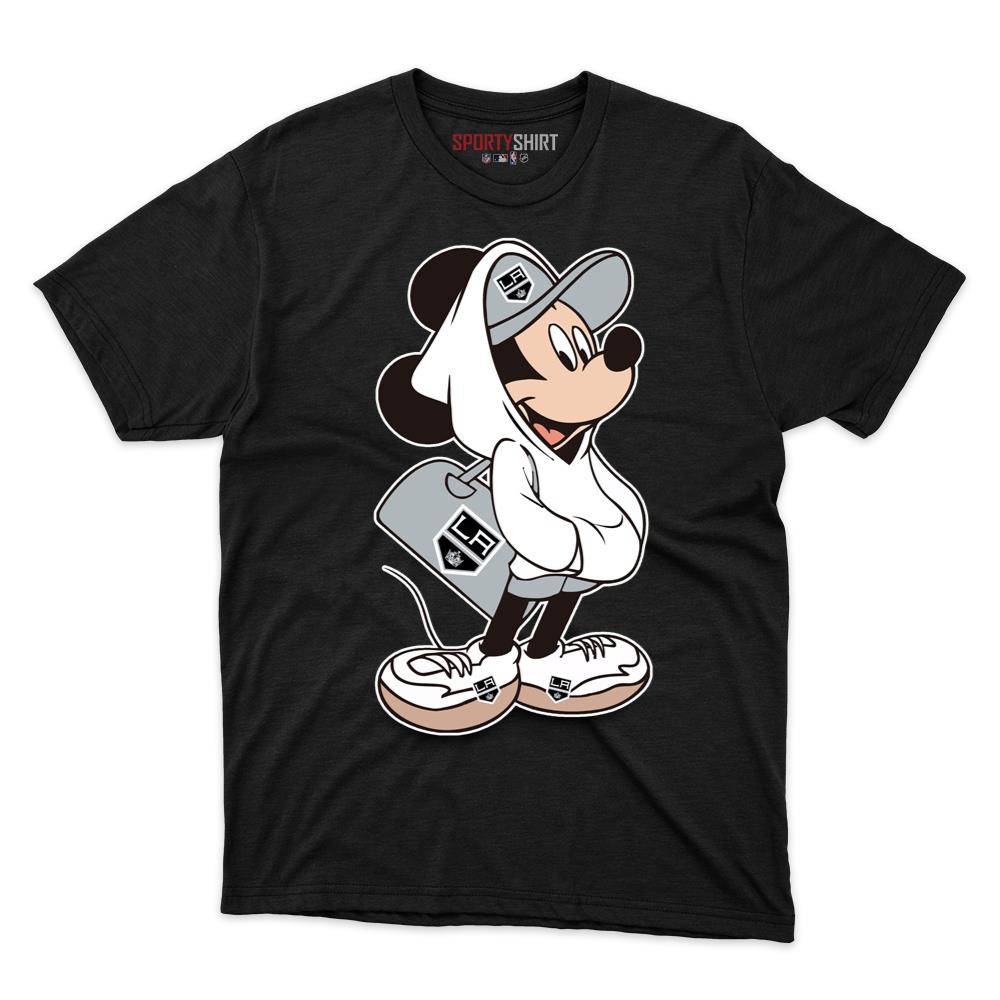 Los Angeles Kings Mickey Mouse Disney Cartoon Unisex Cotton Graphic Tee, Fan Shirt for Game Day