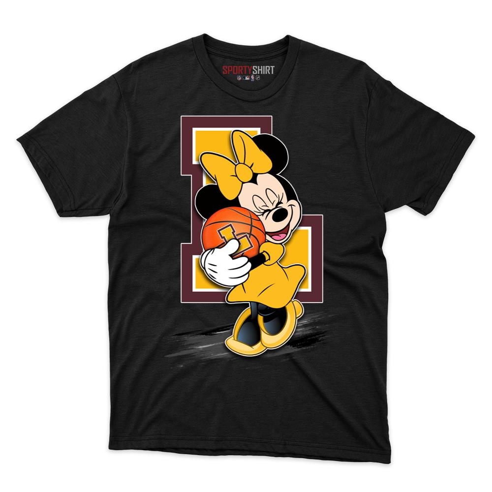 Loyola Chicago Ramblers Minnie Mouse Unisex Cotton Graphic Tee, Disney Cartoon Shirt, Game Day Fan Gift