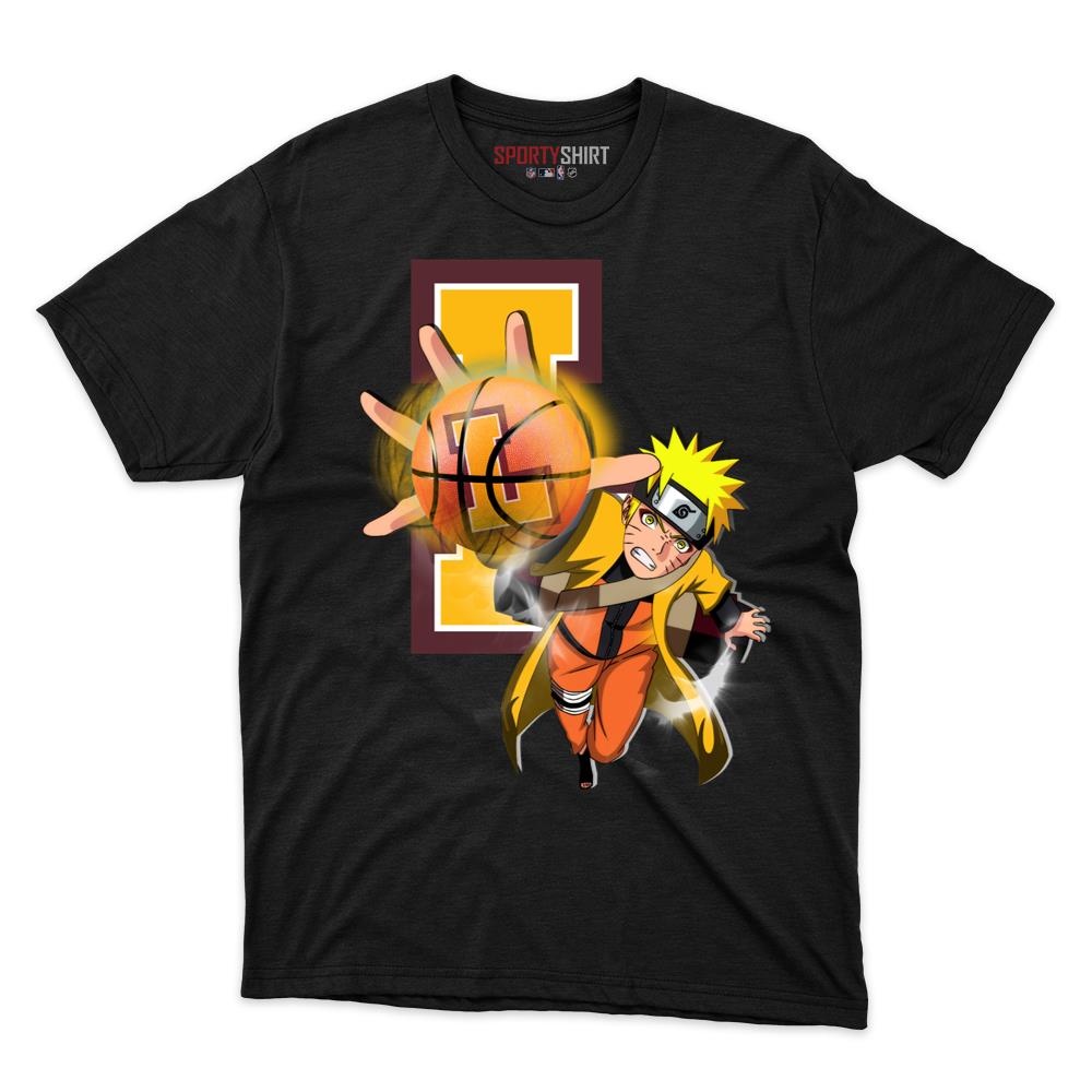 Loyola Chicago Ramblers Naruto Unisex Cotton Graphic Tee, Anime Ninja Crossover Shirt for Game Day Fans
