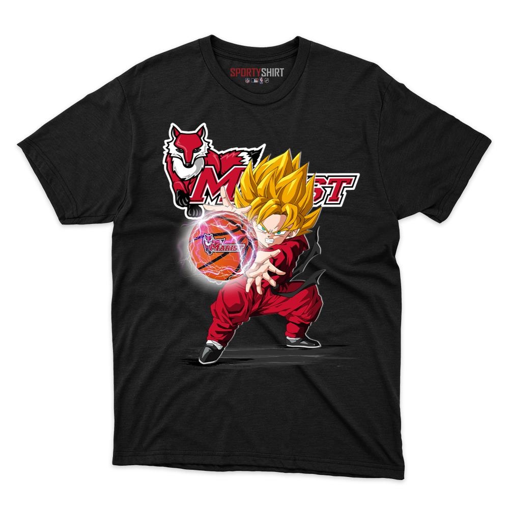 Marist Red Foxes Goku Dragon Ball Z Unisex Cotton Graphic Tee, Anime Crossover Shirt, Game Day Gift