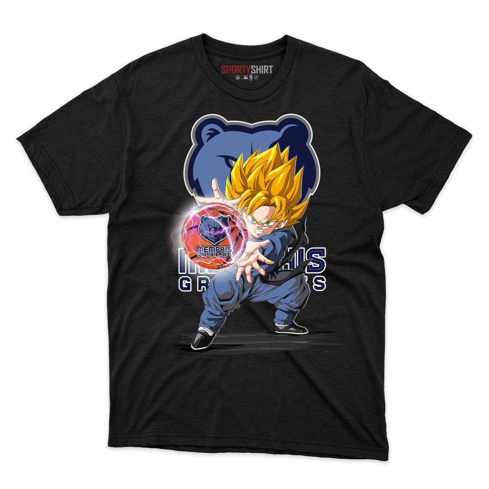 Memphis Grizzlies Goku Dragon Ball Z Shirt, Unisex Cotton Anime Saiyan Graphic Tee, Game Day Fan Gift
