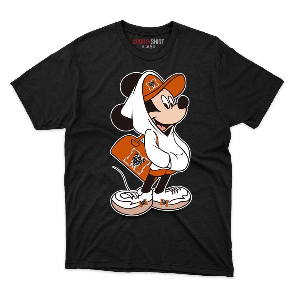 Mercer Bears Mickey Mouse Crossover Shirt, Unisex Cotton Cartoon Disney Graphic Tee, College Game Day Gift